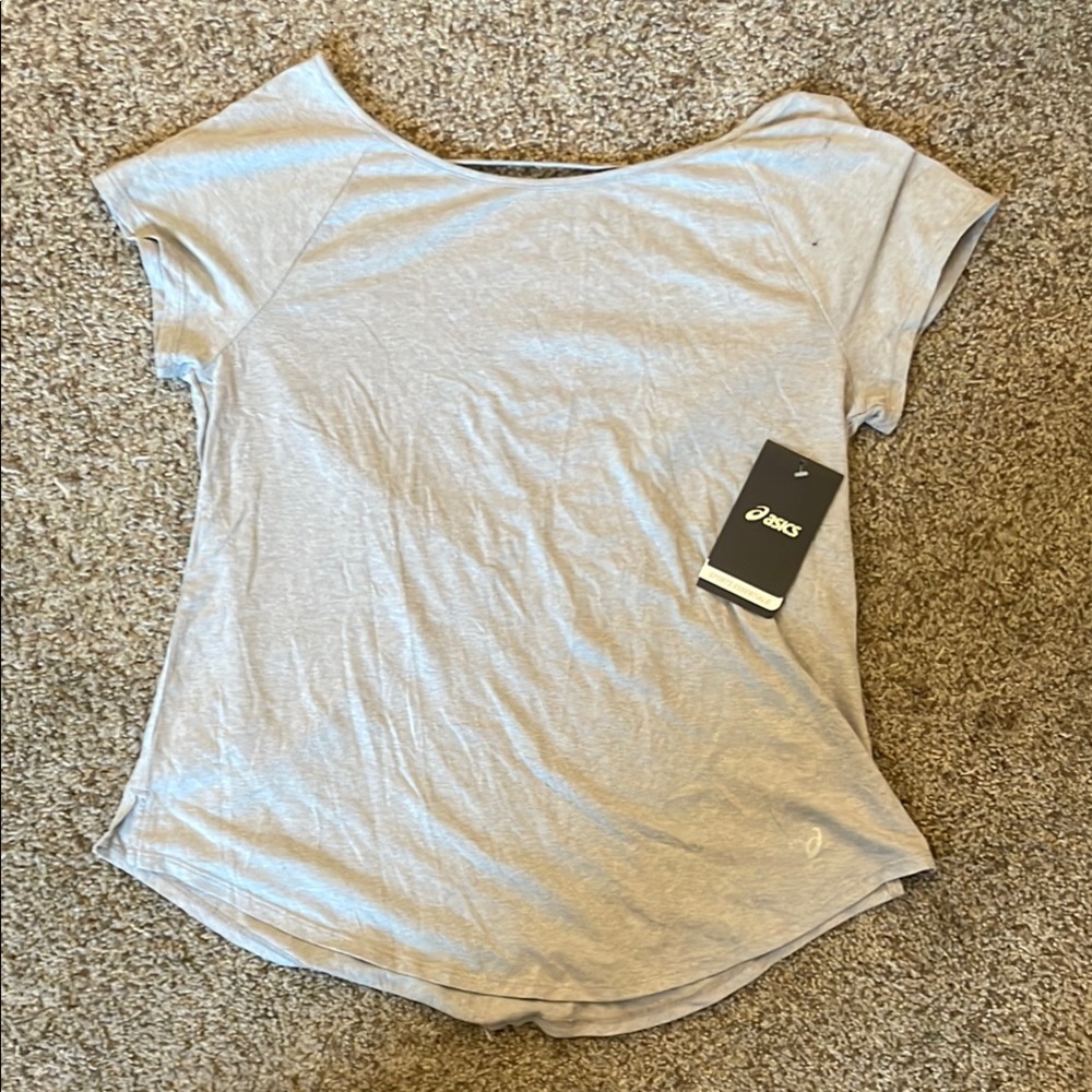 NWT Asics White Cap Sleeve Open Back T-Shirt